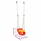 Columpio infantil 2 pcs Rojo 36 x 43 x 42 cm Plástico