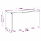 Caja de Almacenamiento Exterior 100 x 50,5 x 50 cm Acero