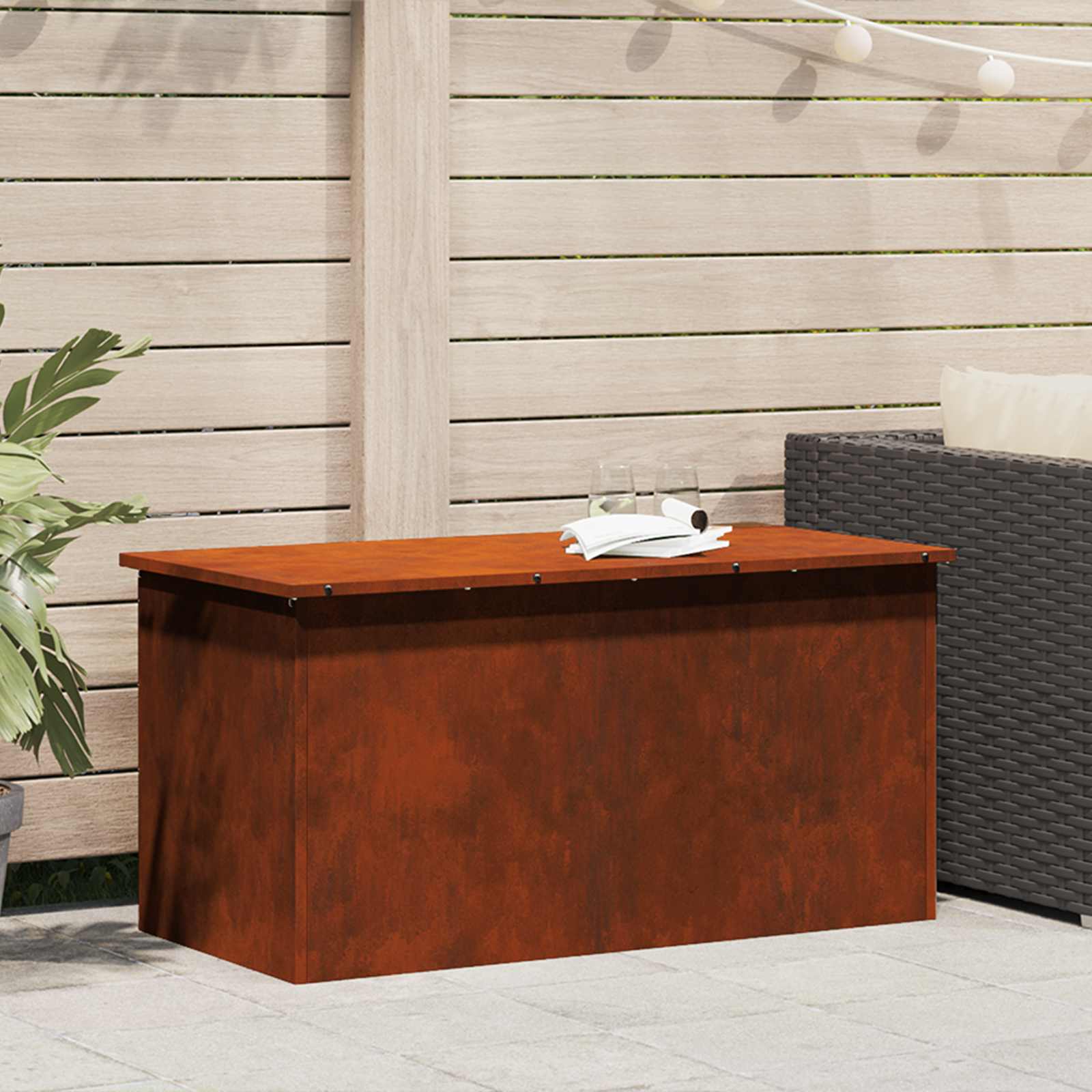 Caja de Almacenamiento Exterior 100 x 50,5 x 50 cm Acero