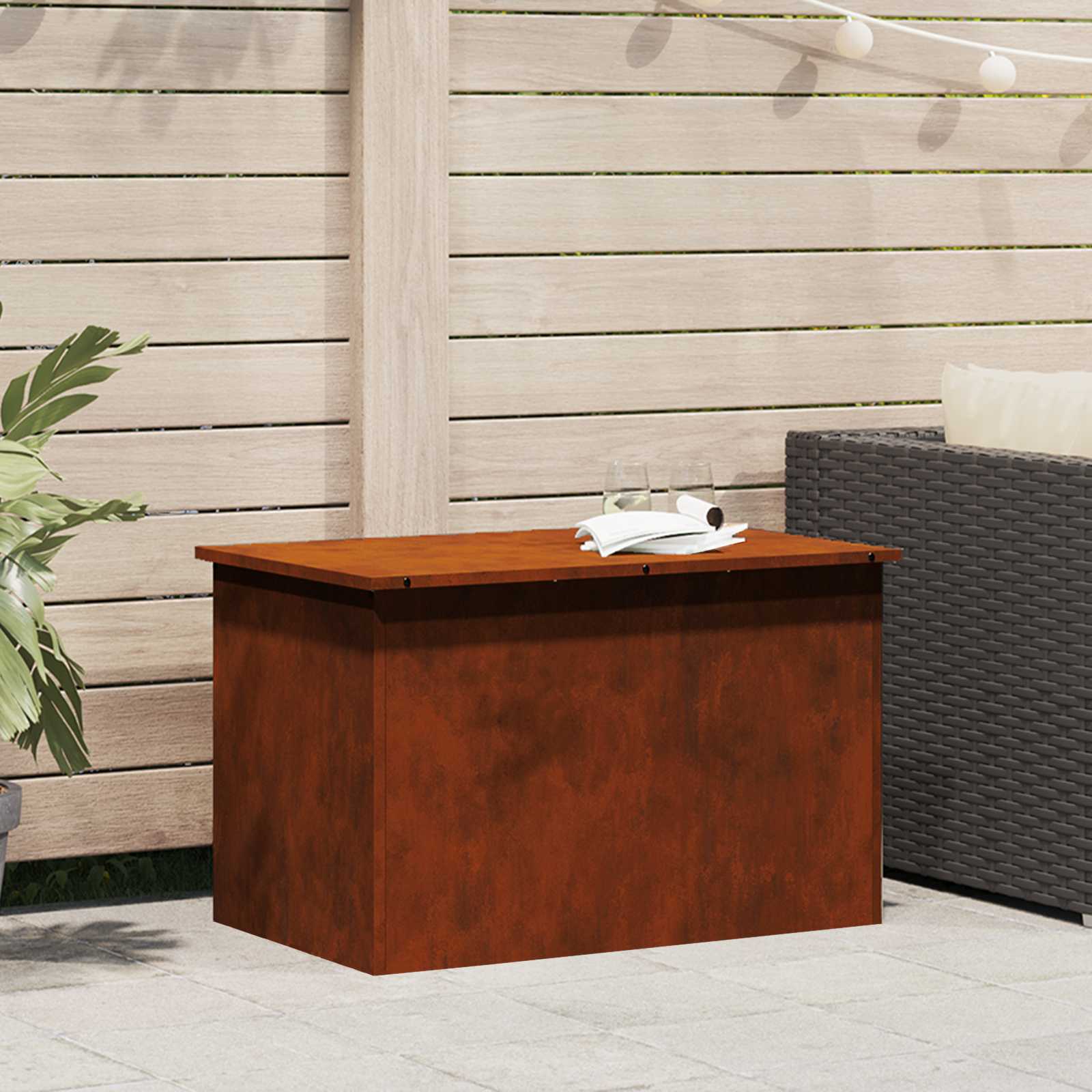 Caja de Almacenamiento Exterior 100 x 50,5 x 50 cm Acero