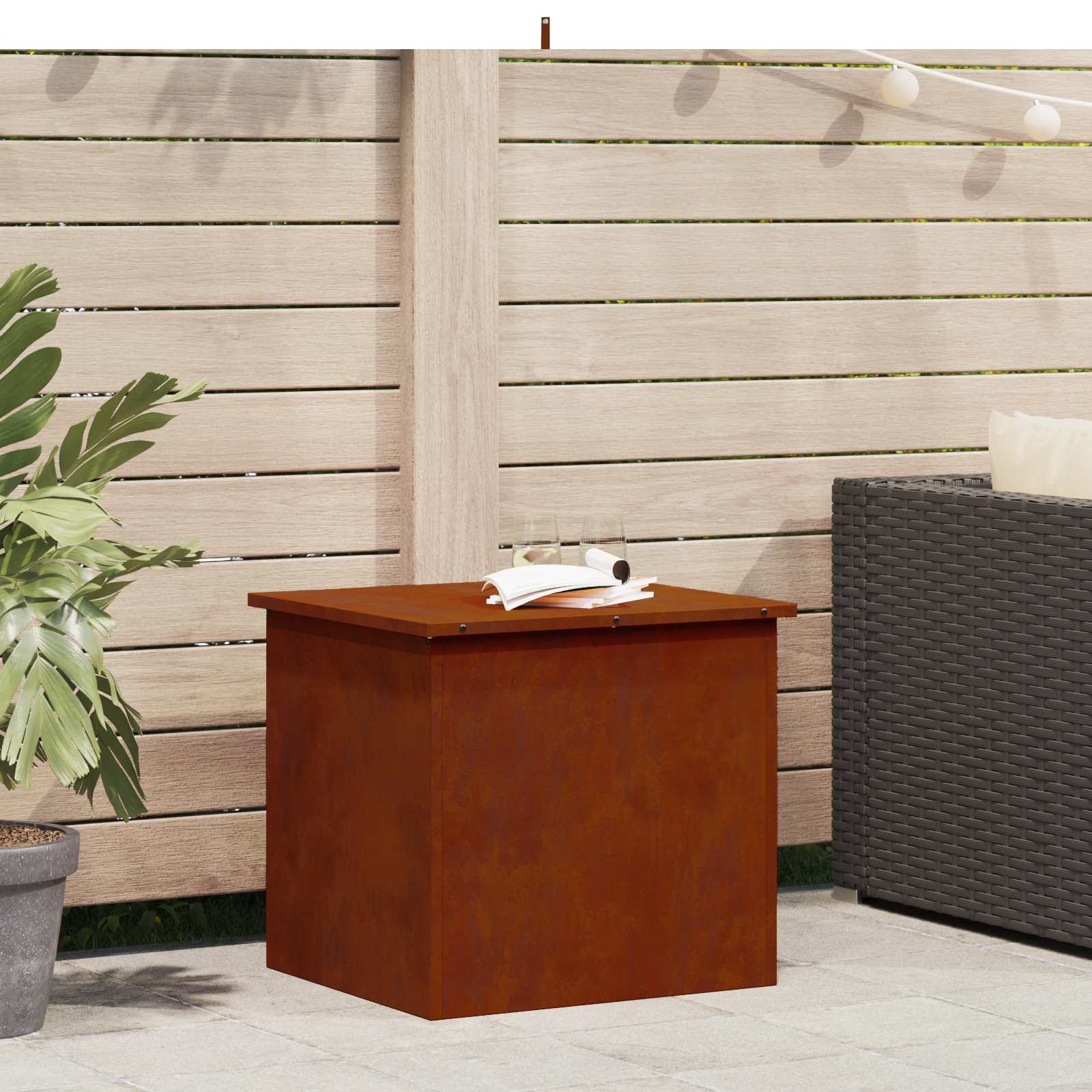 Caja de Almacenamiento Exterior 100 x 50,5 x 50 cm Acero