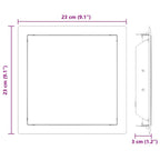 Panel de acceso 2 pcs 23 x 23 x 3 cm Acero