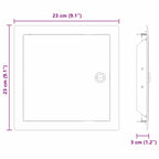 Panel de acceso 2 pcs 23 x 23 x 3 cm Acero