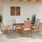 Silla de Jardín 4 pcs Marrón y 57 x 71.5 x 104 cm