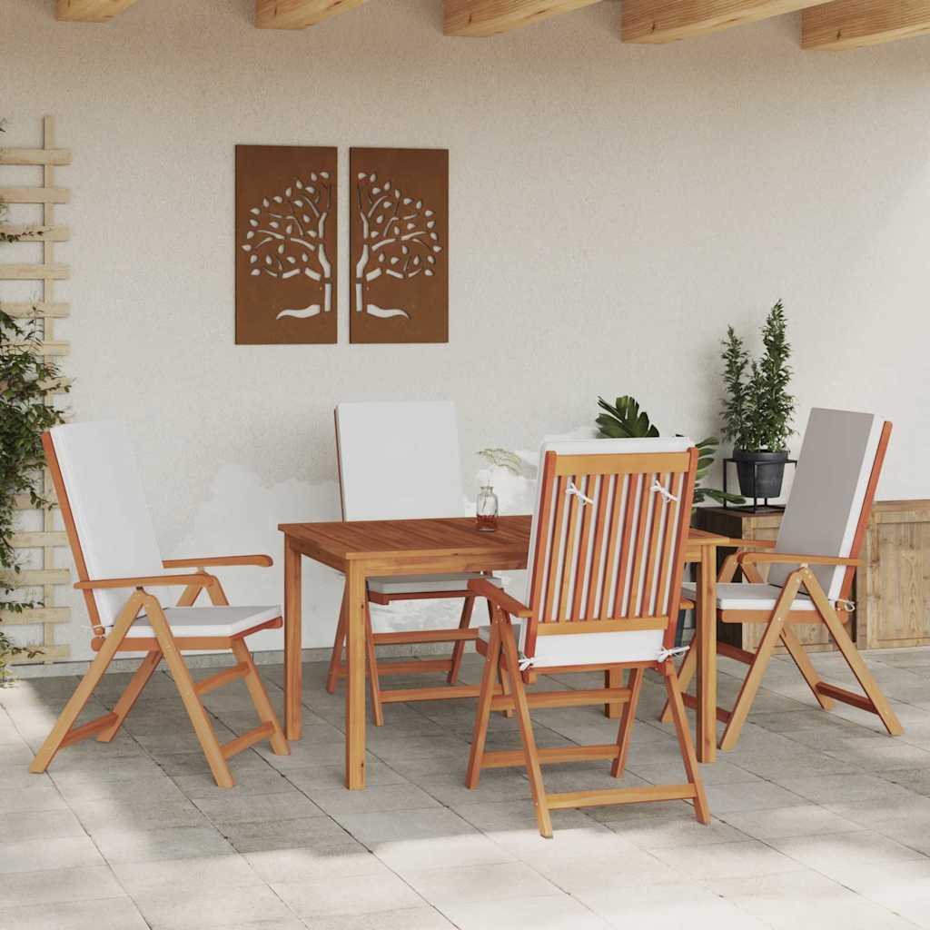 Silla de Jardín 4 pcs Marrón y 57 x 71.5 x 104 cm