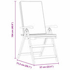Silla de Jardín 4 pcs Marrón y 57 x 71.5 x 104 cm