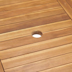 Conjunto de Comedor de Jardín 7 pcs Marrón
