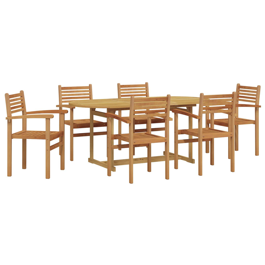 Conjunto de Comedor de Jardín 7 pcs Marrón