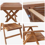 Conjunto de Comedor de Jardín 4 pcs Marrón