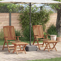 Conjunto de Comedor de Jardín 4 pcs Marrón