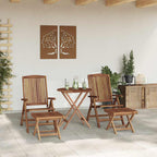 Conjunto de Comedor de Jardín 4 pcs Marrón