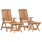 Conjunto de Comedor de Jardín 4 pcs Marrón