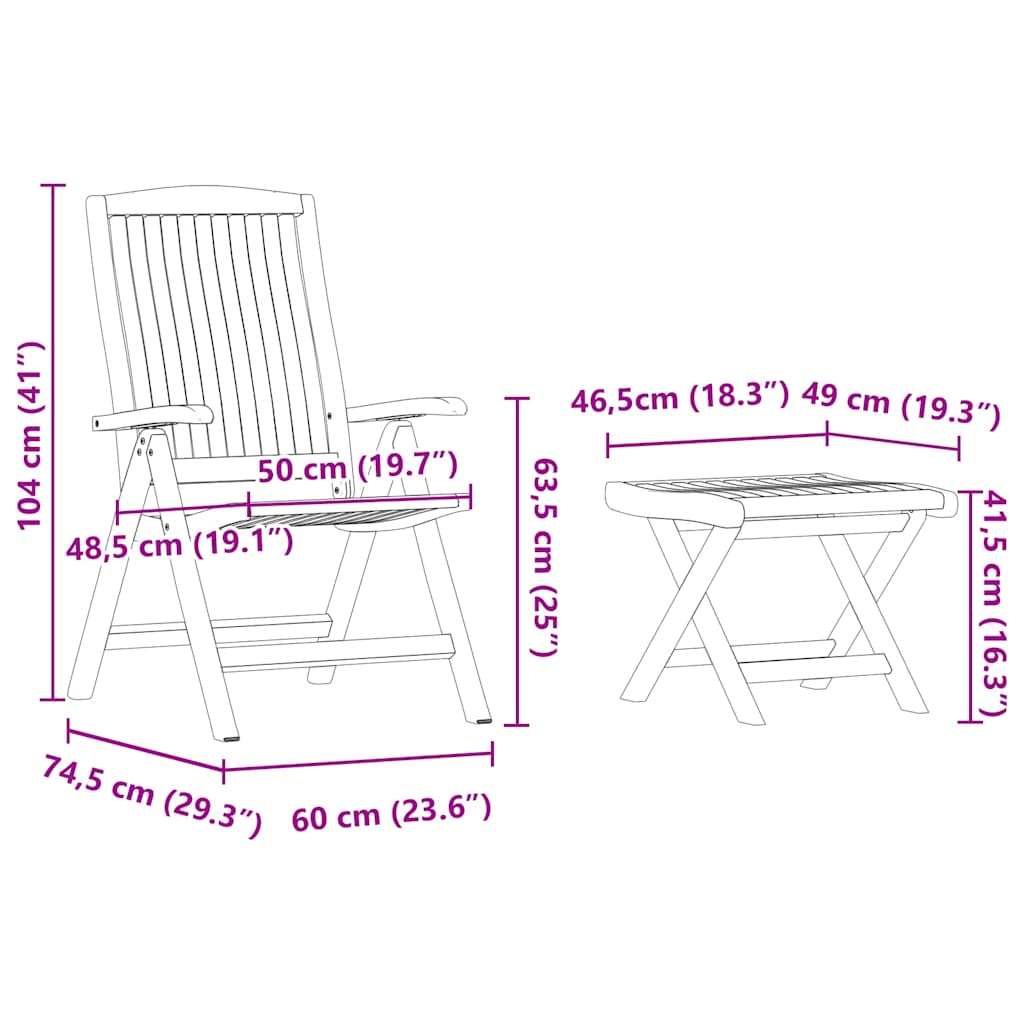 Conjunto de Comedor de Jardín 4 pcs Marrón