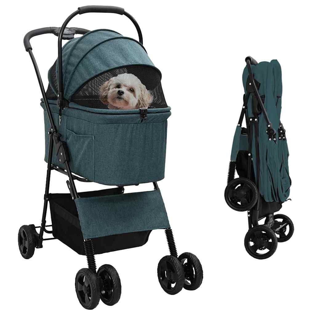 Foldable Pet Stroller Blue 78 x 54 x 101 cm Polyester