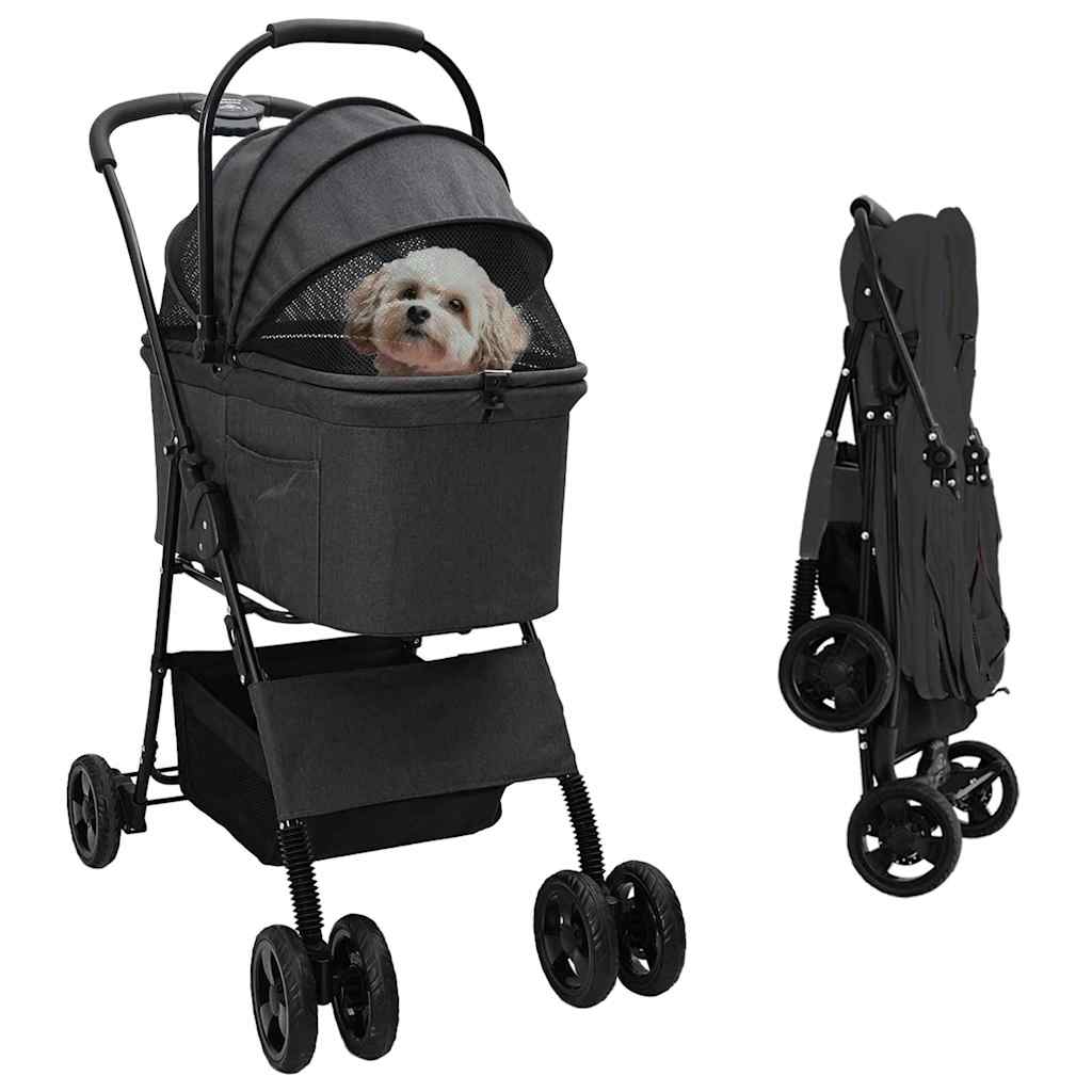 Foldable Pet Stroller Blue 78 x 54 x 101 cm Polyester
