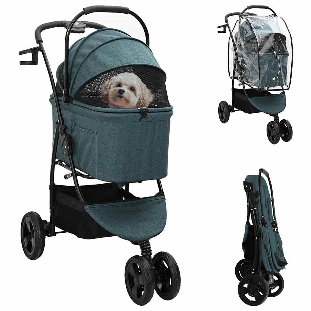 Foldable Pet Stroller Blue 78 x 54 x 101 cm Polyester
