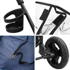 Carrito Plegable para Mascotas Azul 78 x 54 x 101 cm Poliéster