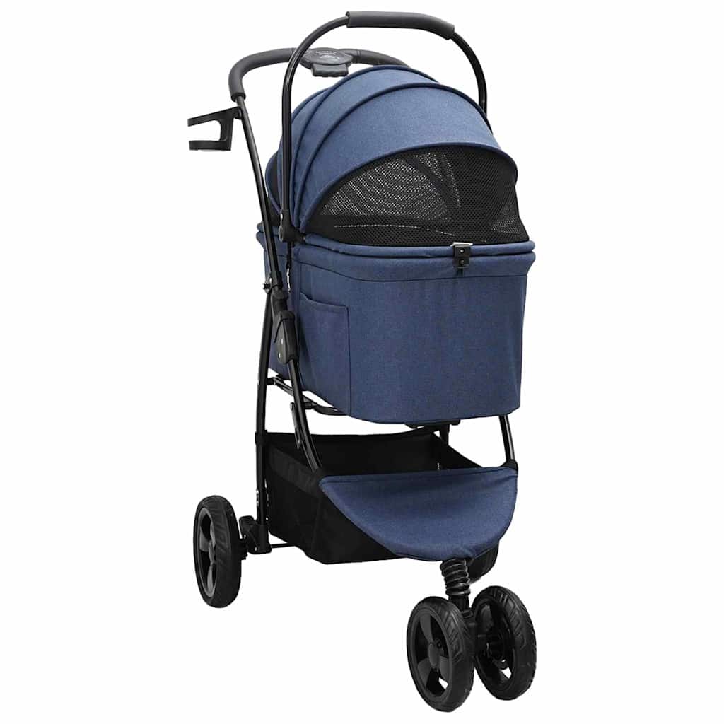 Carrito Plegable para Mascotas Azul 78 x 54 x 101 cm Poliéster