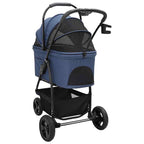 Carrito Plegable para Mascotas Azul 78 x 54 x 101 cm Poliéster