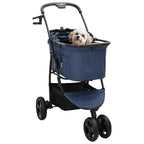 Carrito Plegable para Mascotas Azul 78 x 54 x 101 cm Poliéster