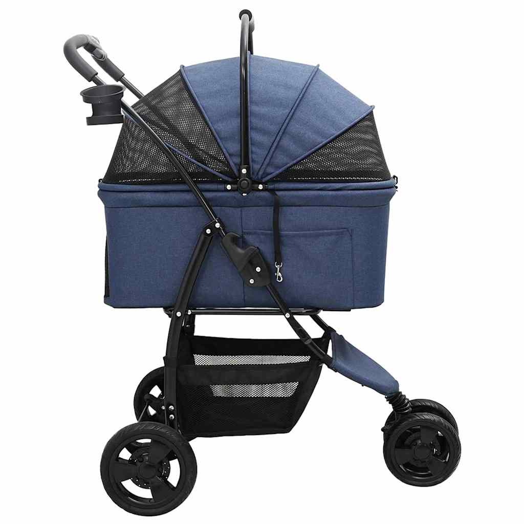 Carrito Plegable para Mascotas Azul 78 x 54 x 101 cm Poliéster