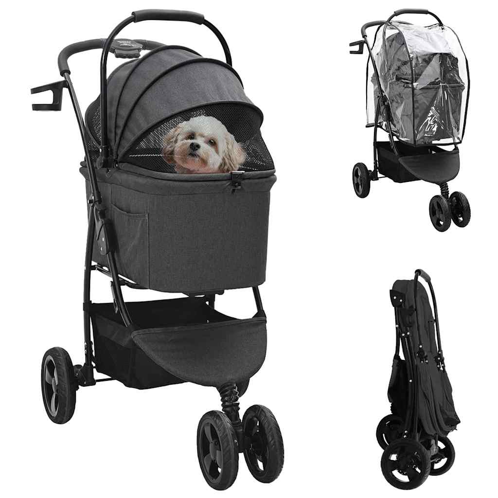 Foldable Pet Stroller Blue 78 x 54 x 101 cm Polyester