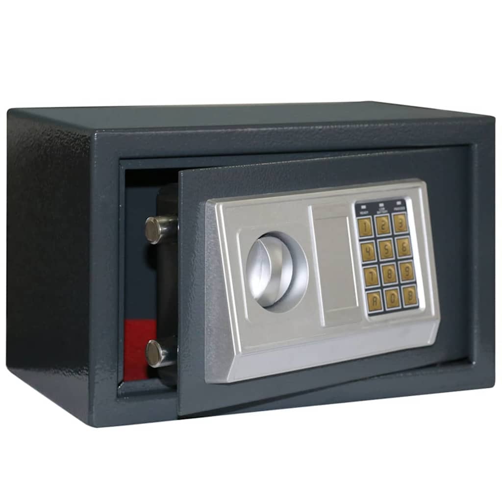 Dark Grey Digital Safe 23 x 17 x 17 cm Steel