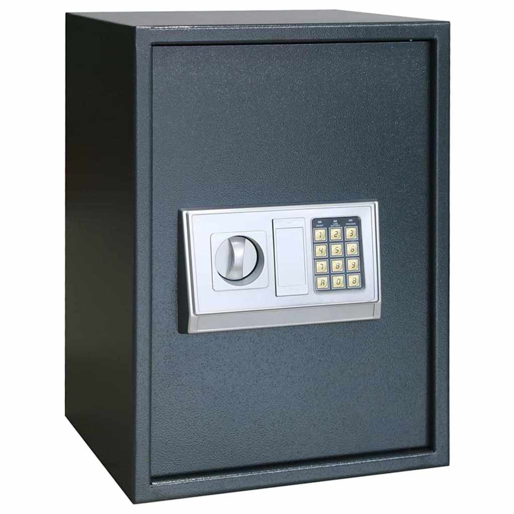 Dark Grey Digital Safe 23 x 17 x 17 cm Steel