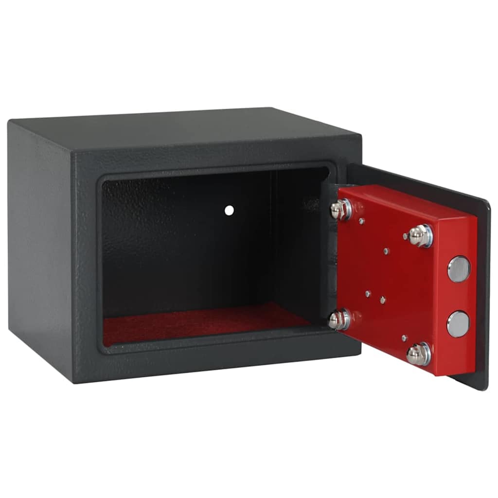 Caja Fuerte con cerradura Gris oscuro 23 x 17 x 17 cm Acero