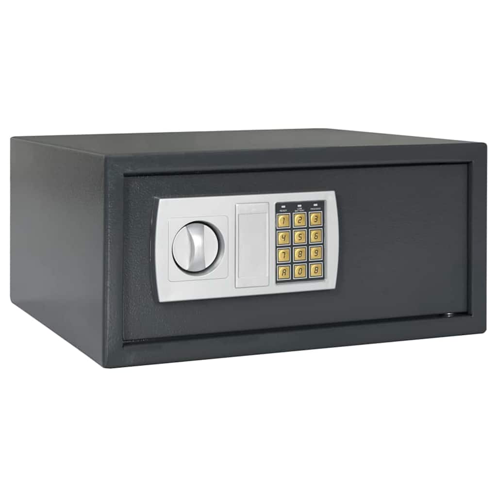 Dark Grey Digital Safe 23 x 17 x 17 cm Steel