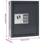 Caja fuerte digital Gris oscuro 30 x 10 x 36,5 cm Acero