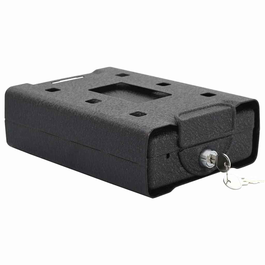 Caja Fuerte para Auto con cerradura Negro 22 x 16 x 7 cm Acero