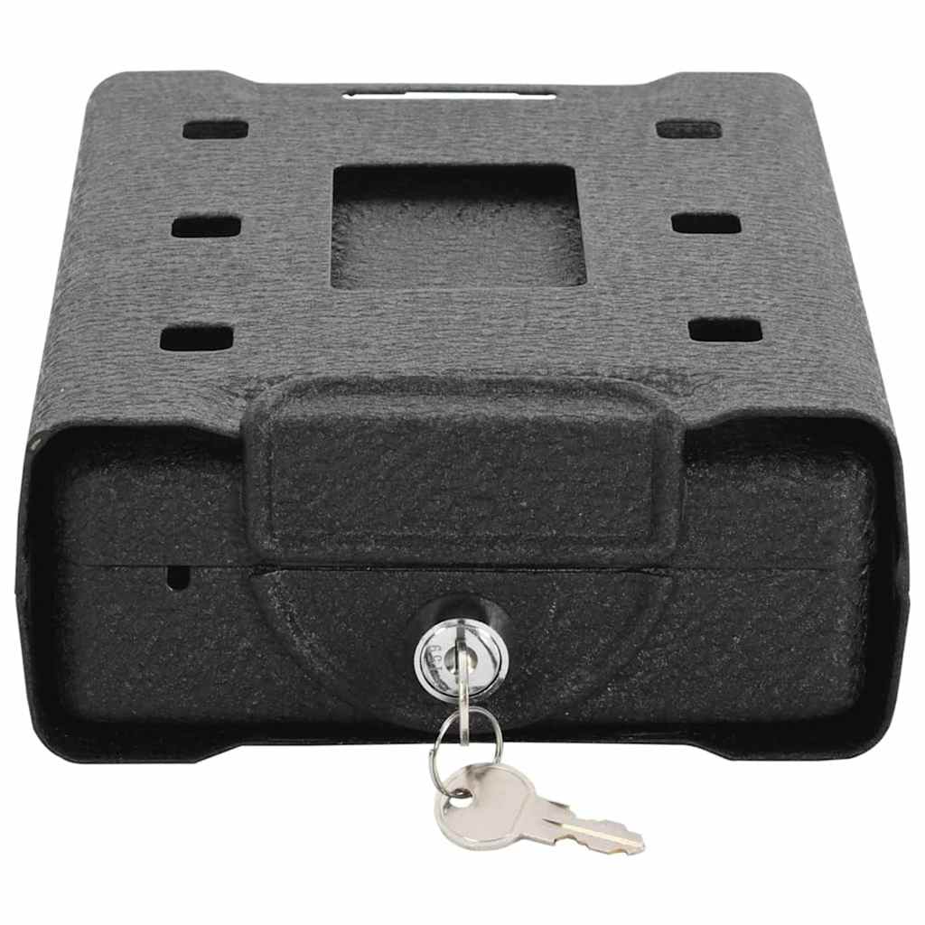 Caja Fuerte para Auto con cerradura Negro 22 x 16 x 7 cm Acero