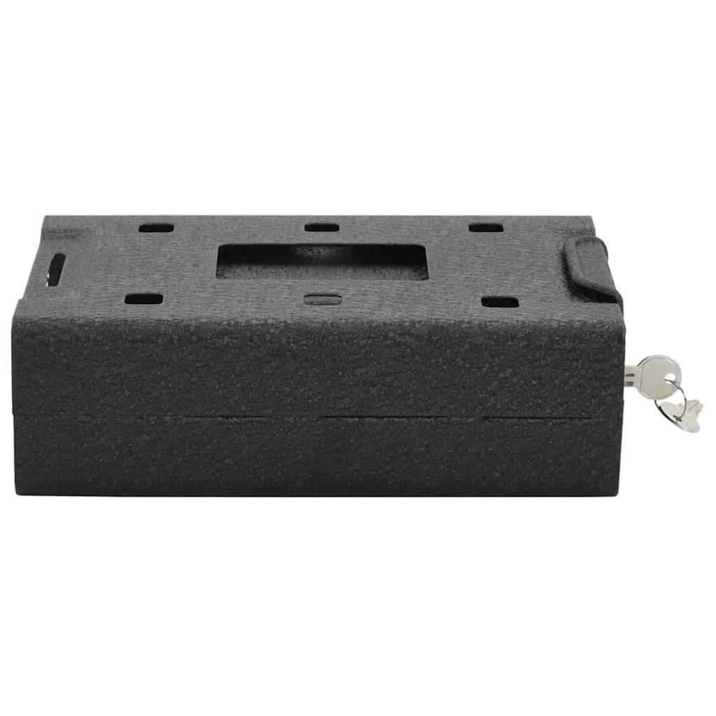 Caja Fuerte para Auto con cerradura Negro 22 x 16 x 7 cm Acero