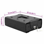 Caja Fuerte para Auto con cerradura Negro 22 x 16 x 7 cm Acero
