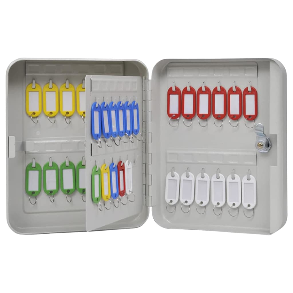 Caja de Llaves con cerradura Marfil 20 x 7,5 x 25 cm Acero