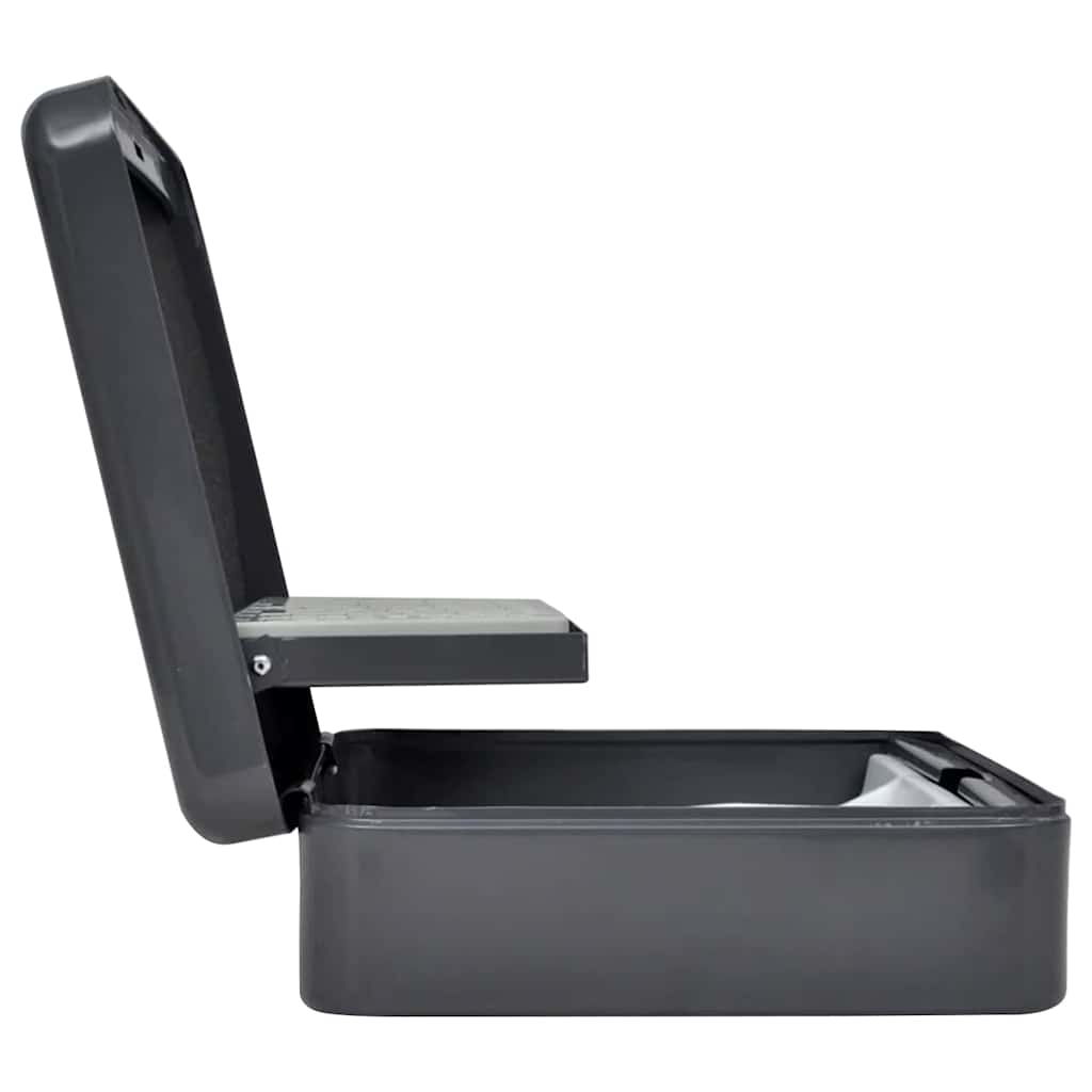 Caixa de Dinheiro com Fechadura Cinzento escuro 30 x 24 x 9 cm Aço