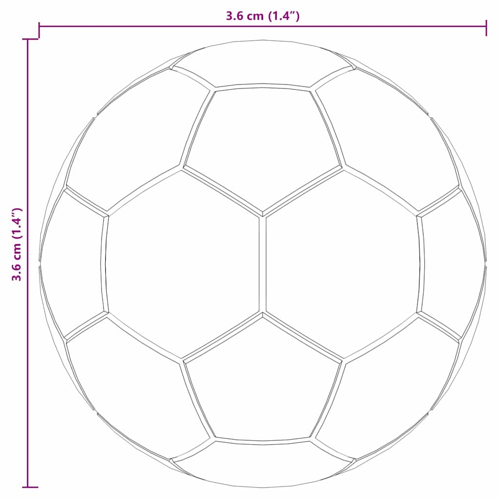 Fútbol de Mesa 12 pcs 3,6 x 3,6 cm Polipropileno