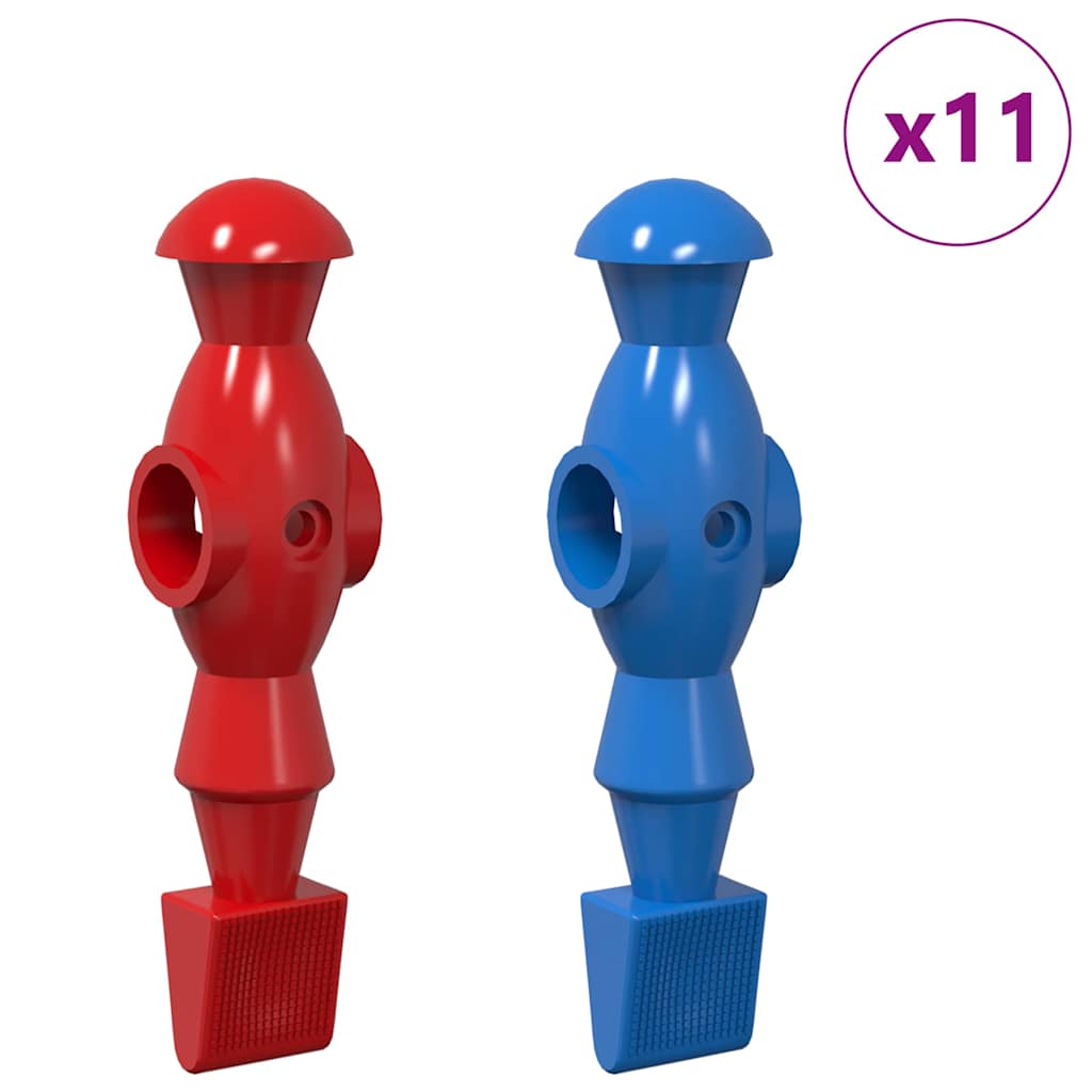 Jugadores de futbolín 22 pcs Azul y Rojo 2,4 x 2,1 x 9,7 cm PP