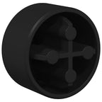 Tapas de mesa de futbolín 10 pcs Negro 1,5 x 1,5 x 1 cm PP
