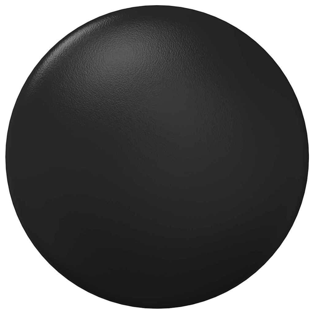 Tapas de mesa de futbolín 10 pcs Negro 1,5 x 1,5 x 1 cm PP