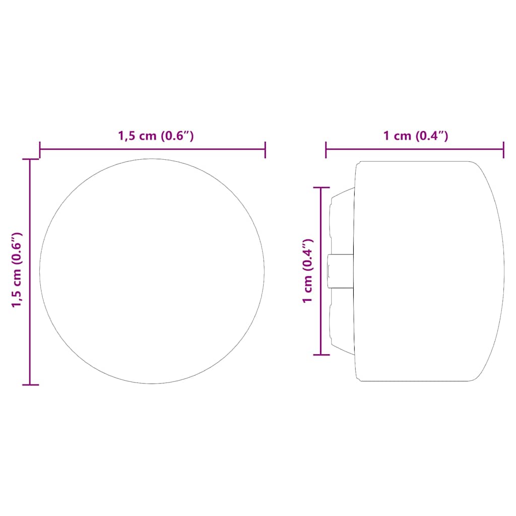 Tapas de mesa de futbolín 10 pcs Negro 1,5 x 1,5 x 1 cm PP
