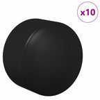 Tapas de mesa de futbolín 10 pcs Negro 1,5 x 1,5 x 1 cm PP