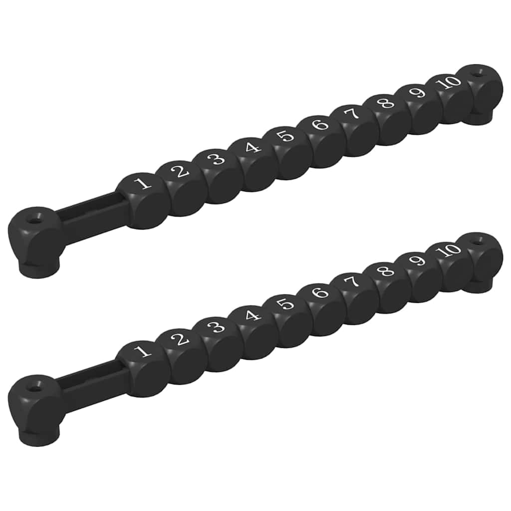 Contadores de mesa de fútbol 2 pcs Negro 30 x 2,2 x 2,9 cm HIPS