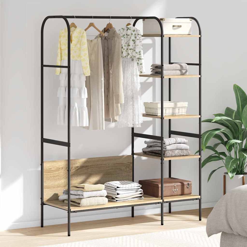 Garment Rack Beige 120 x 44 x 160 cm Engineered Wood