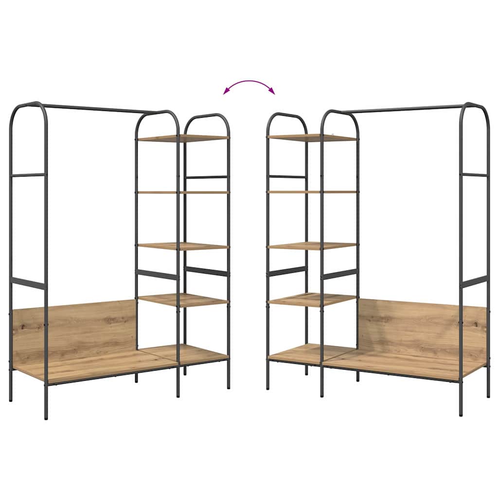 Perchero para ropa Beige 120 x 44 x 160 cm Madera de ingeniería