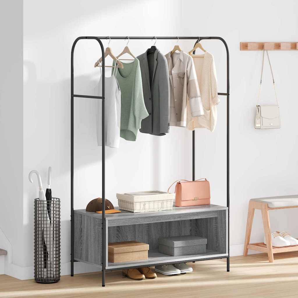 Perchero para ropa Gris 100 x 44 x 160 cm Madera de ingeniería