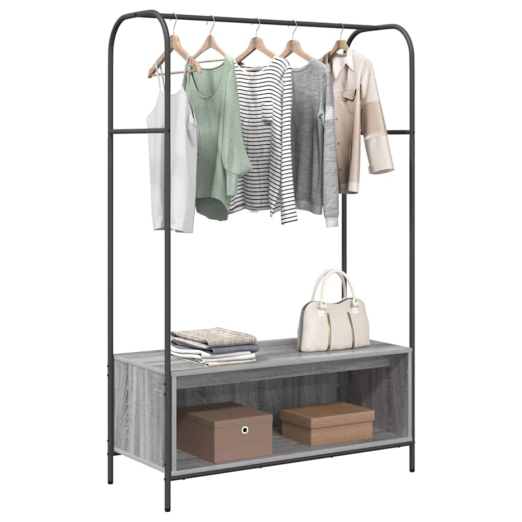 Perchero para ropa Gris 100 x 44 x 160 cm Madera de ingeniería