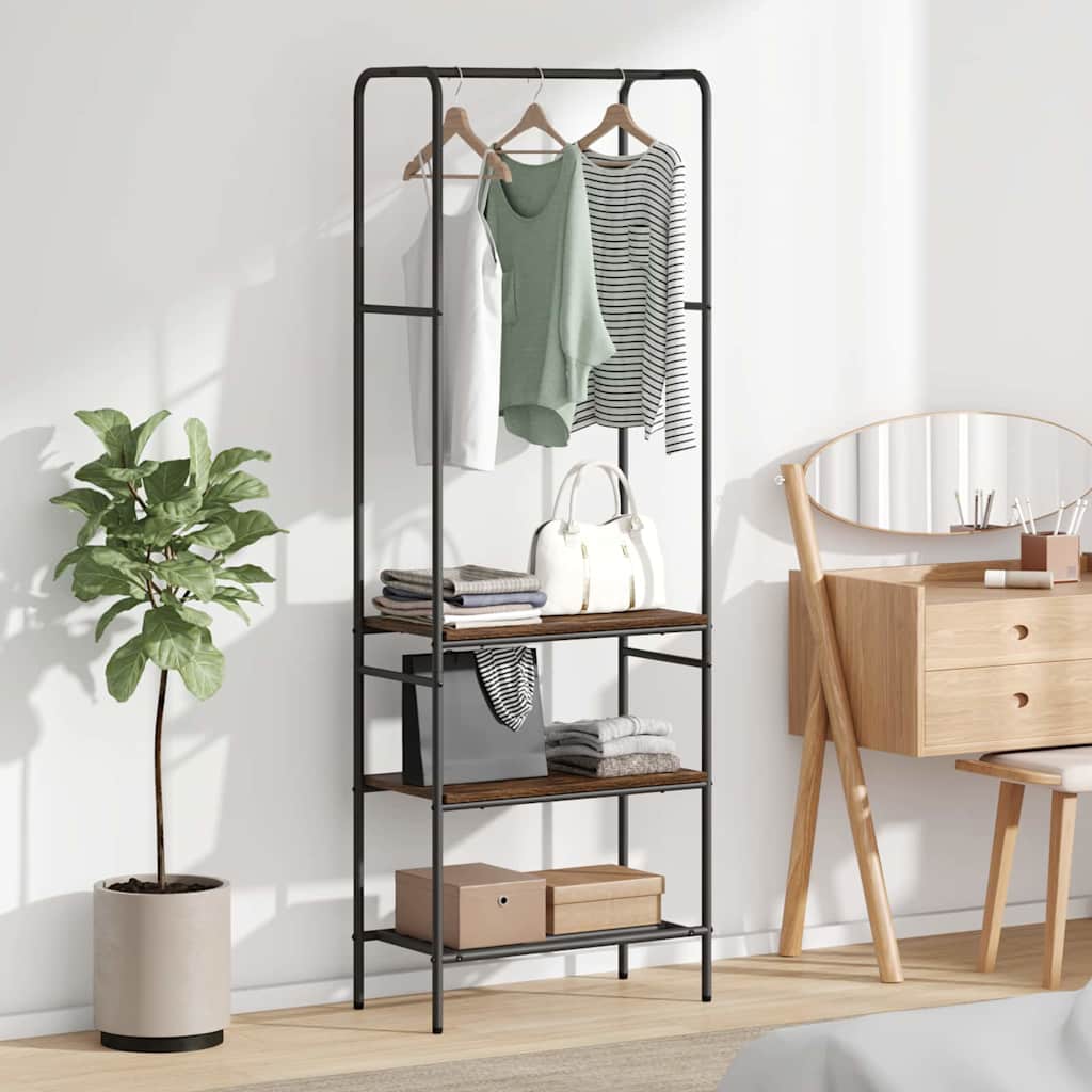 Sonoma Grey Clothes Rack with Shelf 60 x 30 x 171 cm