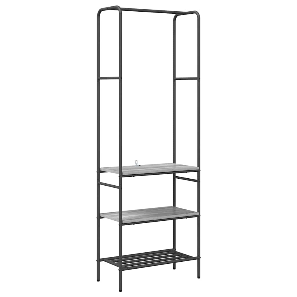Perchero para ropa con estante Gris sonoma 60 x 30 x 171 cm